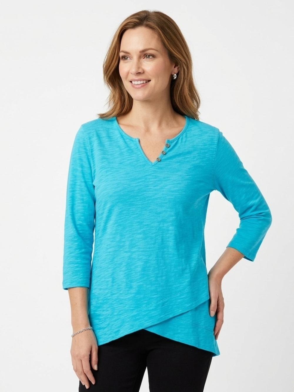 Fresh Produce Womens Jordan Top Cotton Tunic Blue Medium USA